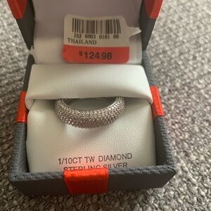 Sterling Silver Diamond Ring